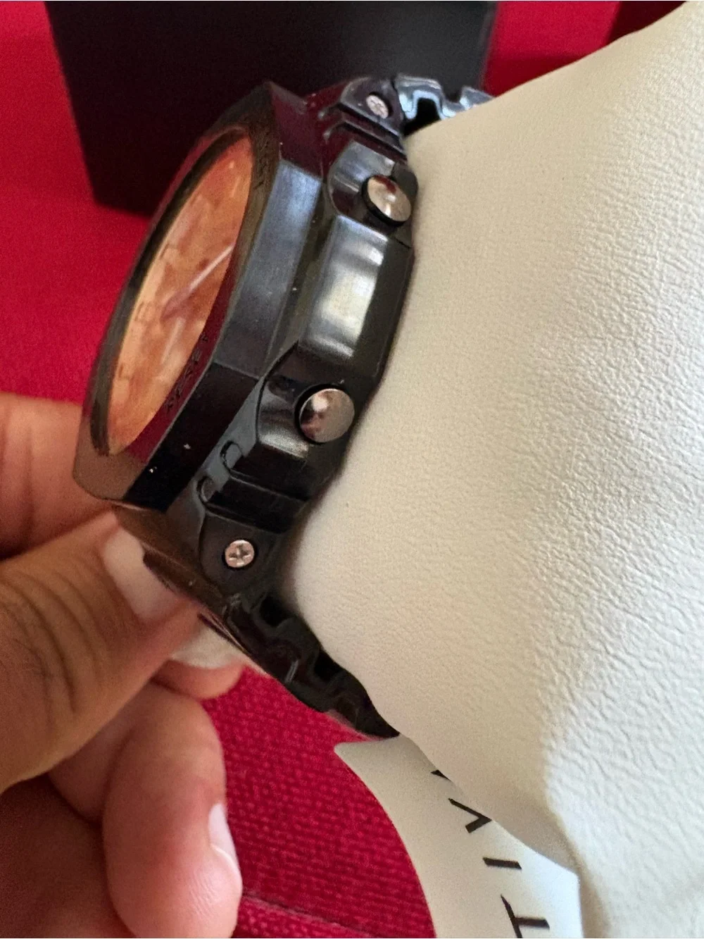 Activa Dual Time Black Watch with Gold Dial